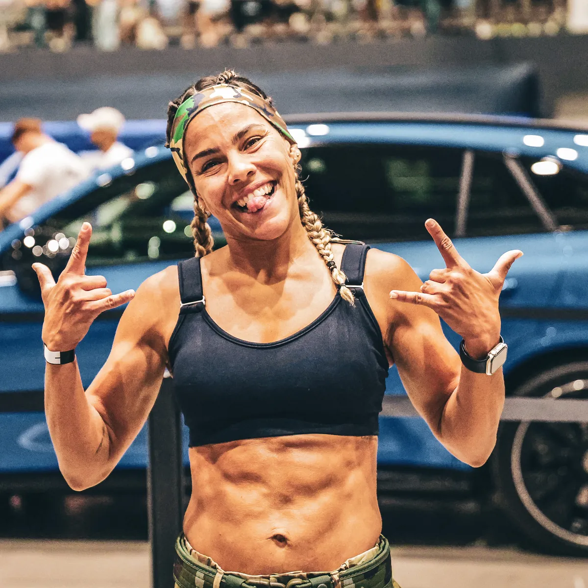 Athlete celebrating